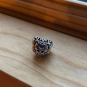 pandora february heart charm